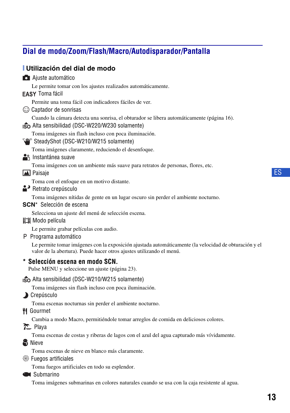 Sony DSC-W230 User Manual | Page 49 / 80