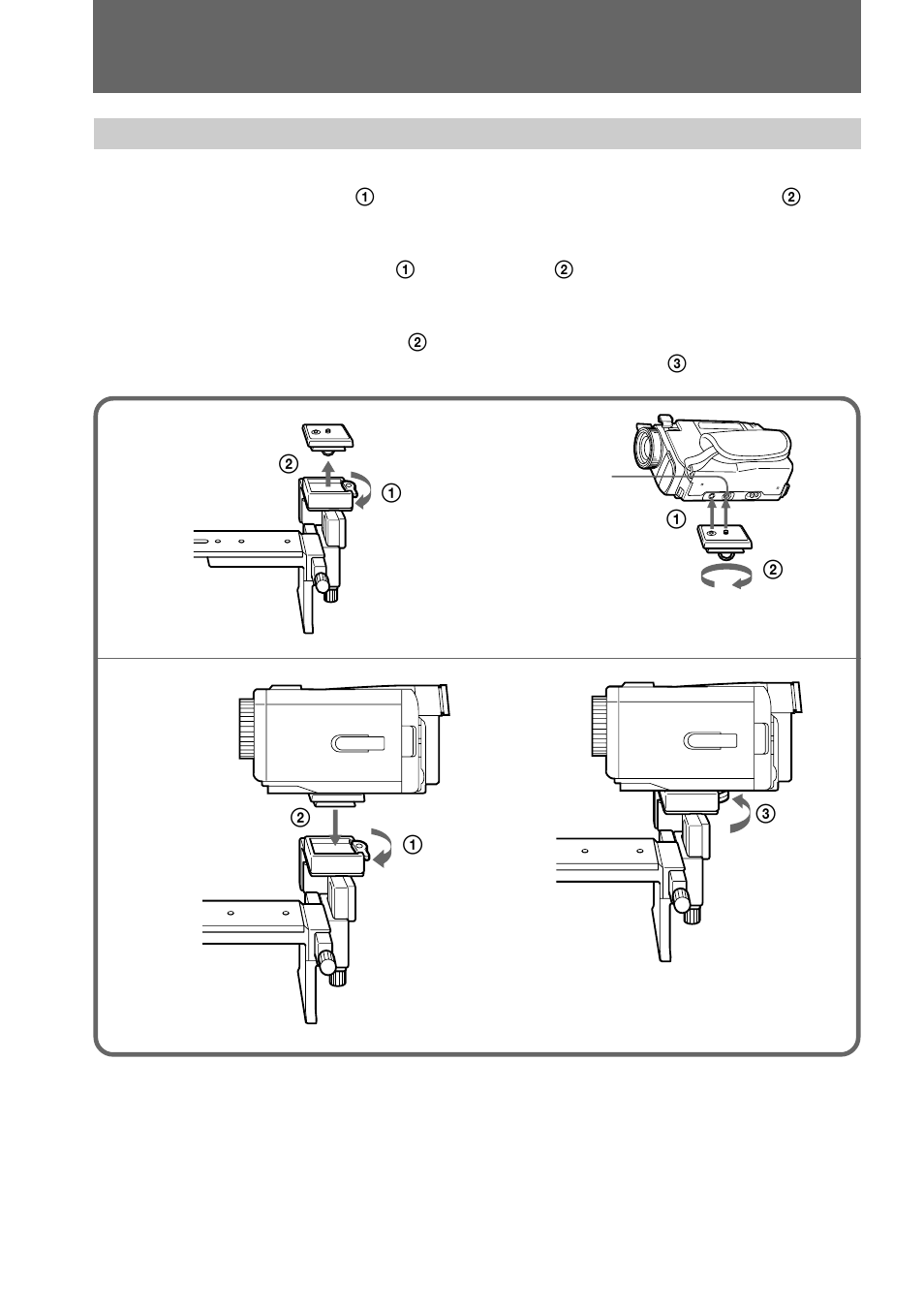 3 installation du caméscope sur le socle | Sony VCL-FS2K User Manual | Page 22 / 52