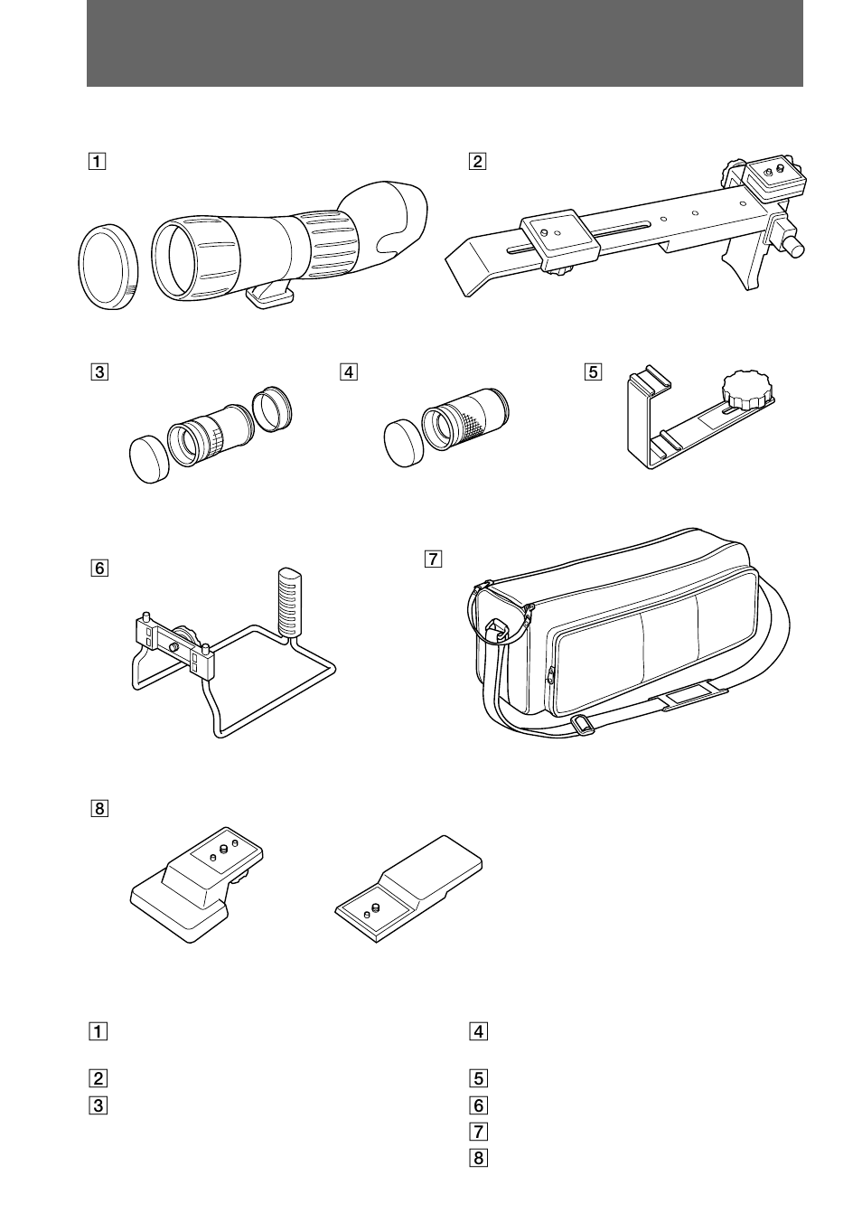 Checking supplied accessories | Sony VCL-FS2K User Manual | Page 4 / 52