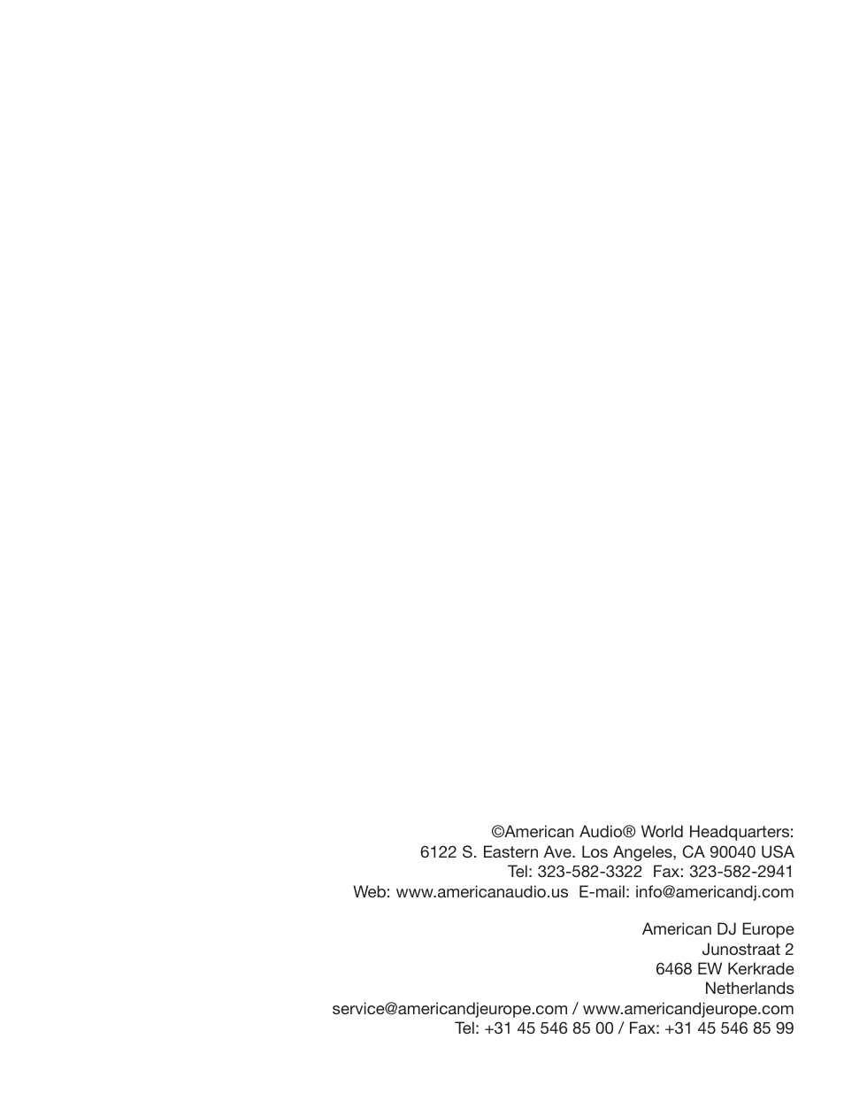 American Audio M1624FX User Manual | Page 26 / 26