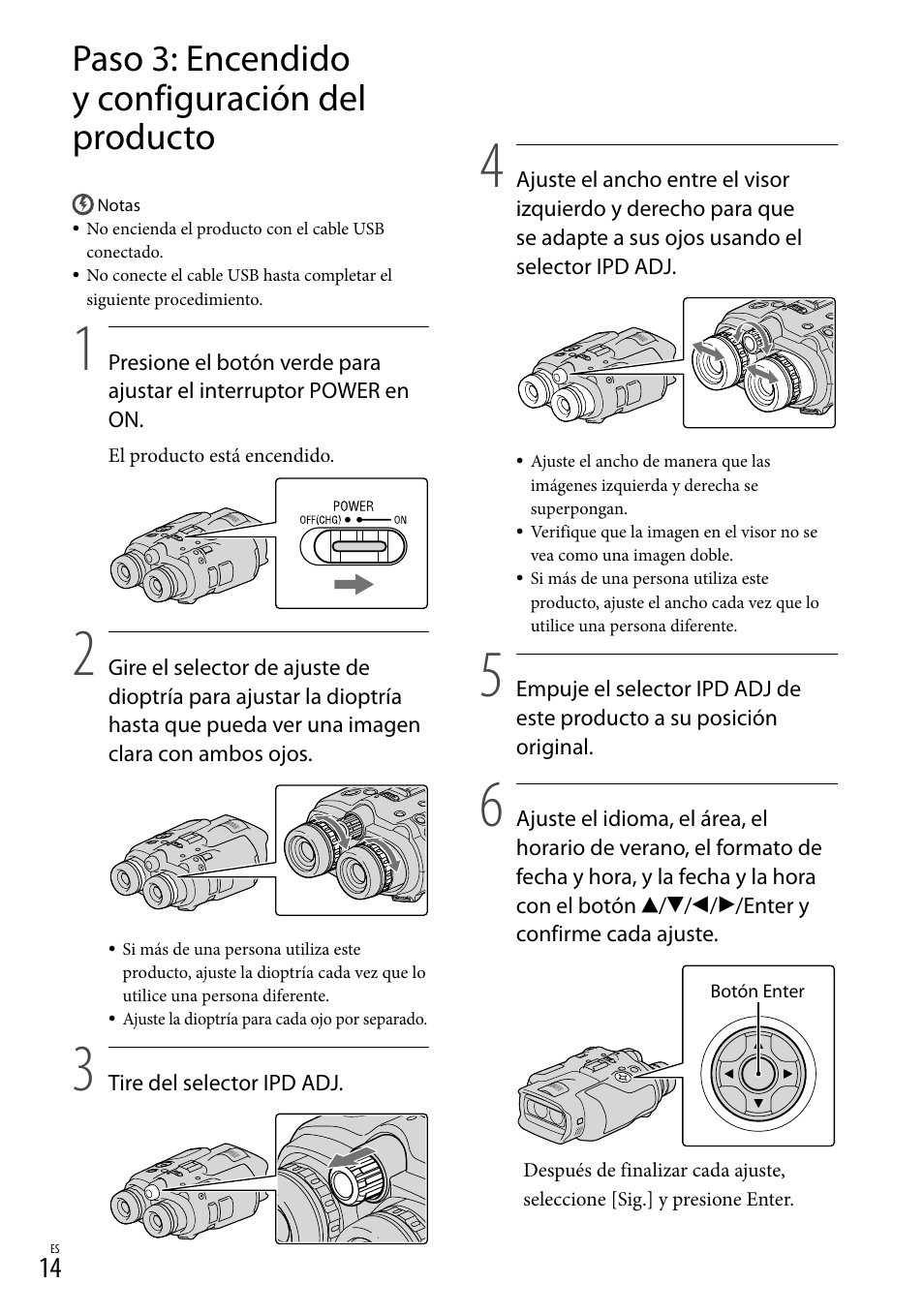 Paso 3: encendido y configuración del producto, Paso 3: encendido y configuración del, Producto | Sony DEV-3 User Manual | Page 234 / 271