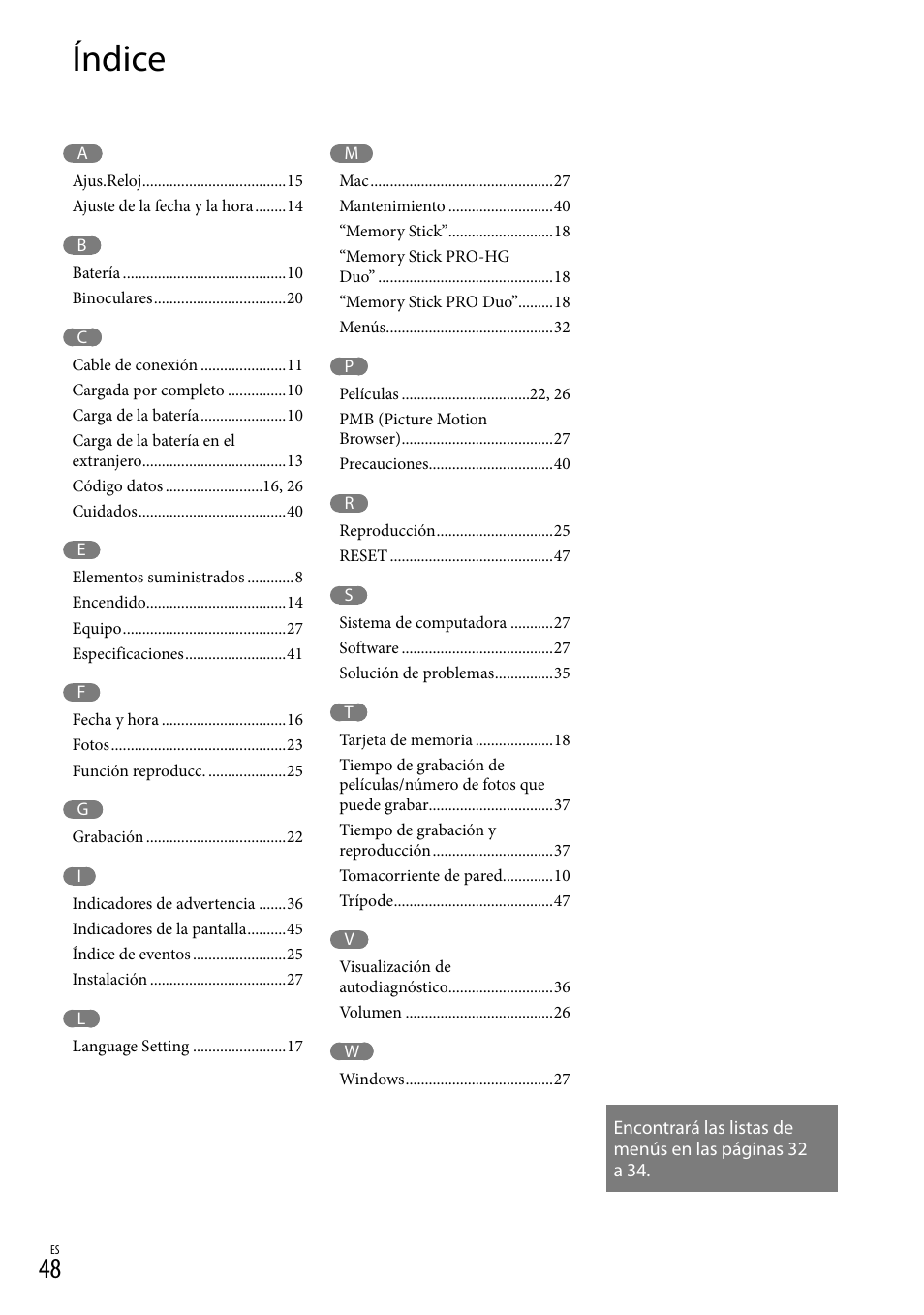Índice | Sony DEV-3 User Manual | Page 268 / 271