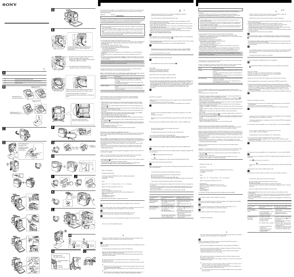 Sony SPK-PC5 User Manual | 2 pages