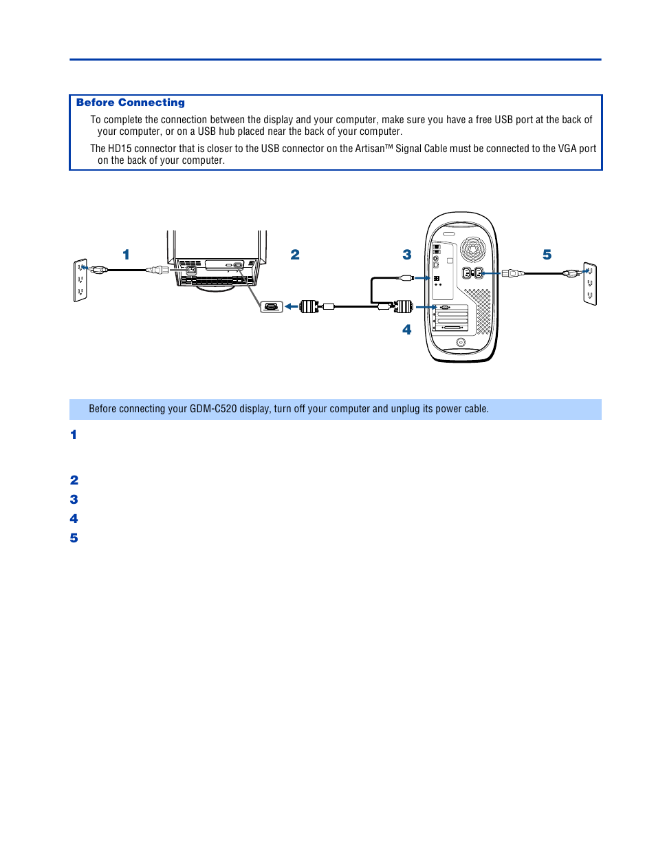 Operation, Connecting the artisan™ color reference system | Sony GDM-C520K User Manual | Page 12 / 91