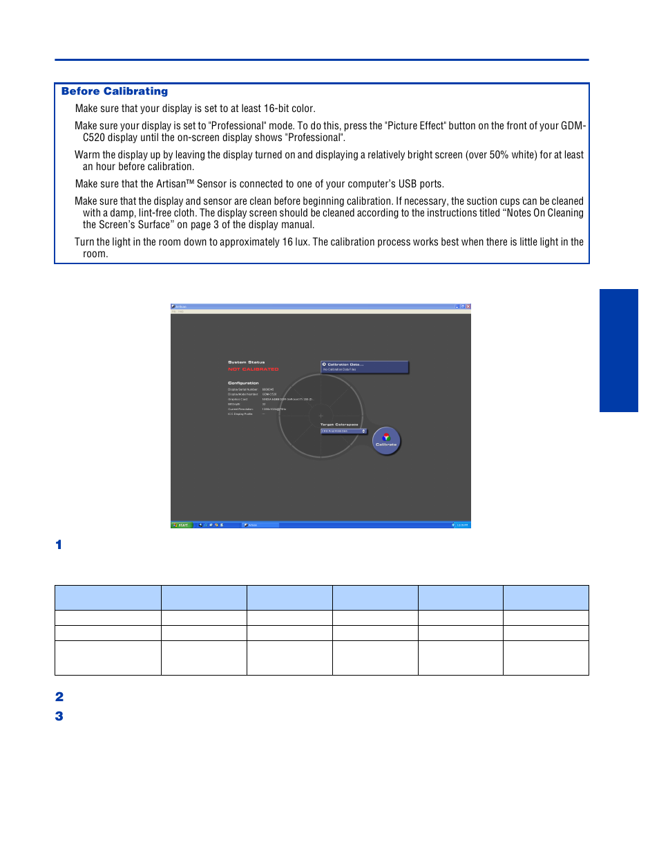 19 op er at ion, Calibrating the system----cont | Sony GDM-C520K User Manual | Page 19 / 91