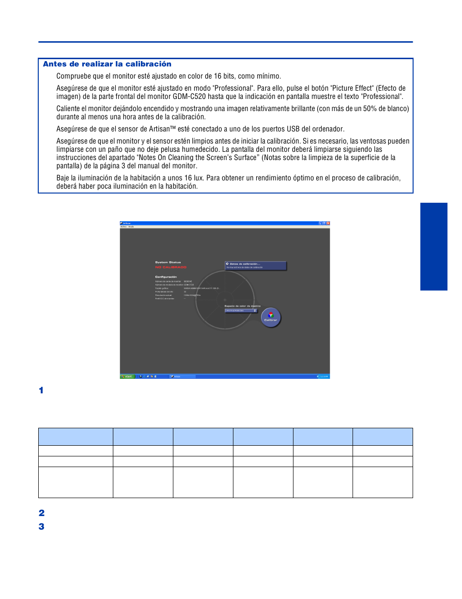 Calibración del sistema - continuación | Sony GDM-C520K User Manual | Page 79 / 91