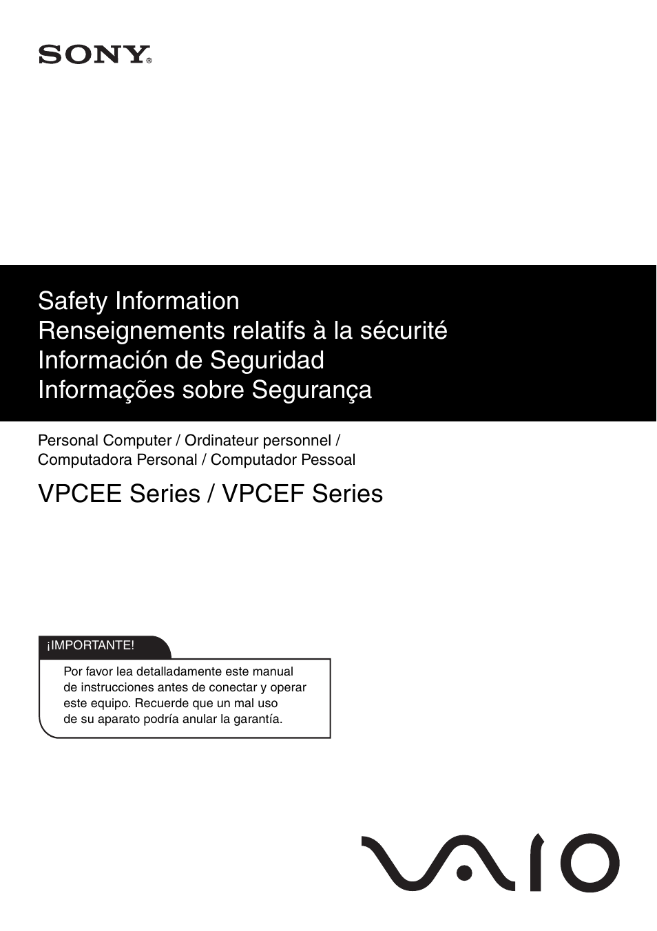 Sony VPCEE47FX User Manual | 28 pages