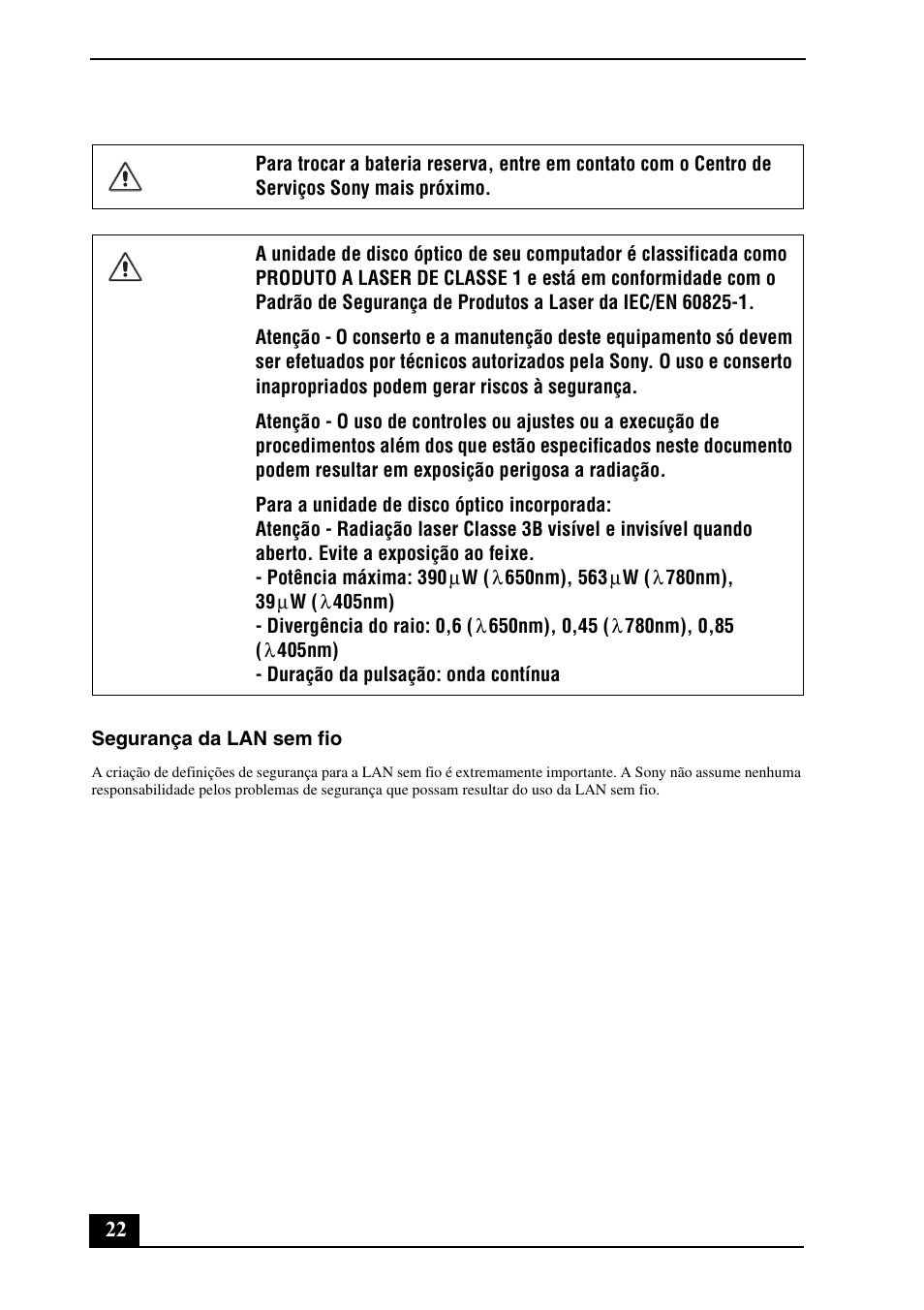 Sony VPCEE47FX User Manual | Page 22 / 28