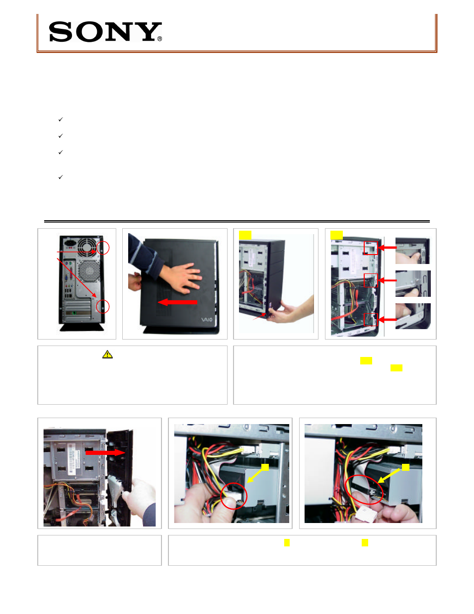 Sony VGC-RBxx Series Optical Disk Drive Lower (Replacement Instructions) User Manual | 2 pages