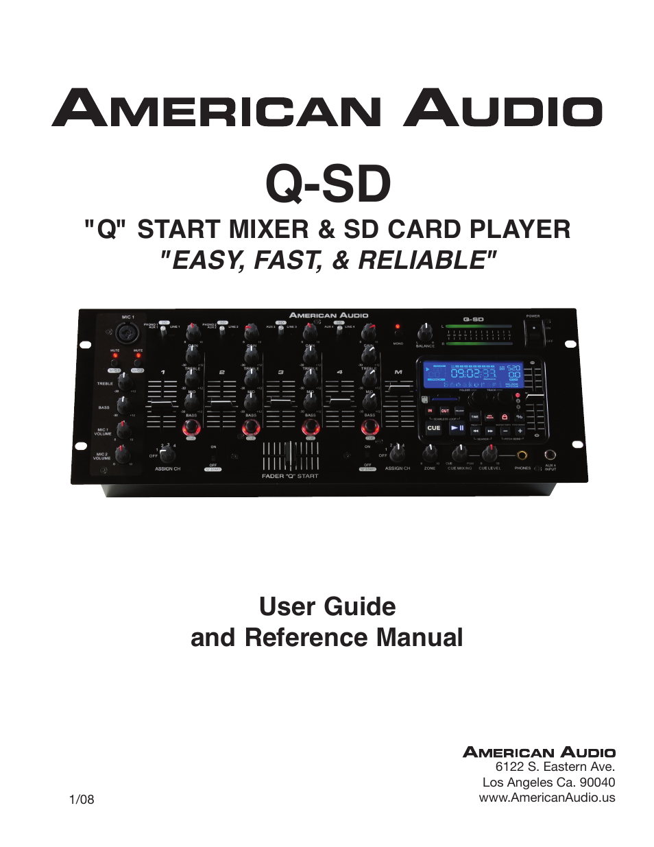 American Audio Q-SD User Manual | 36 pages