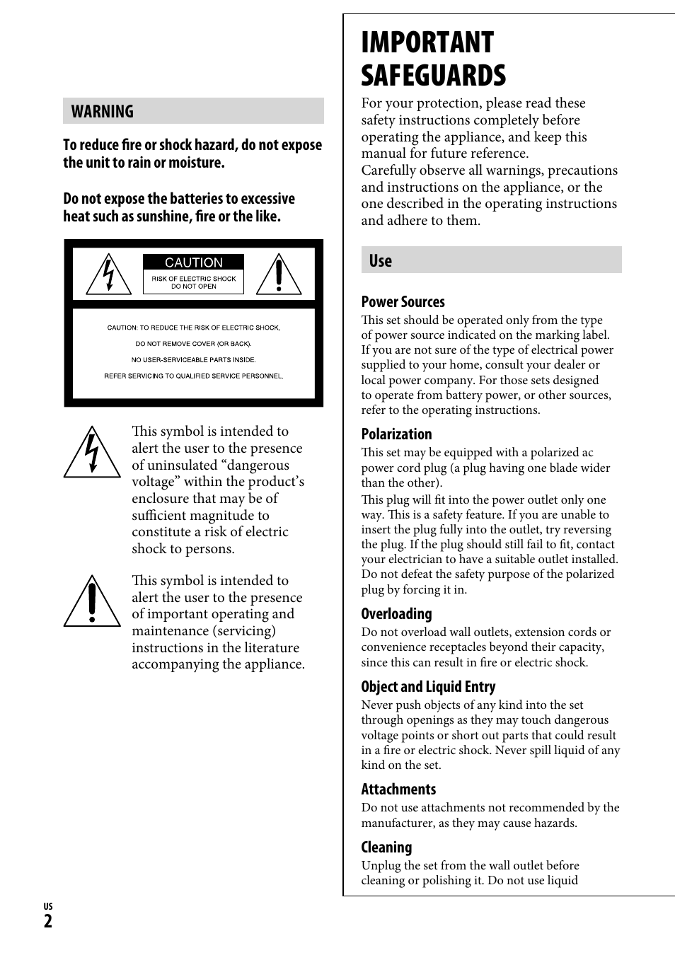 Important safeguards, Warning | Sony DCR-SR220D User Manual | Page 2 / 64