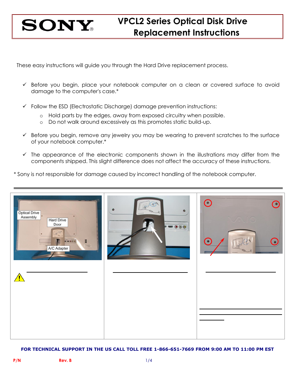 Sony VPCL21AFX User Manual | 4 pages