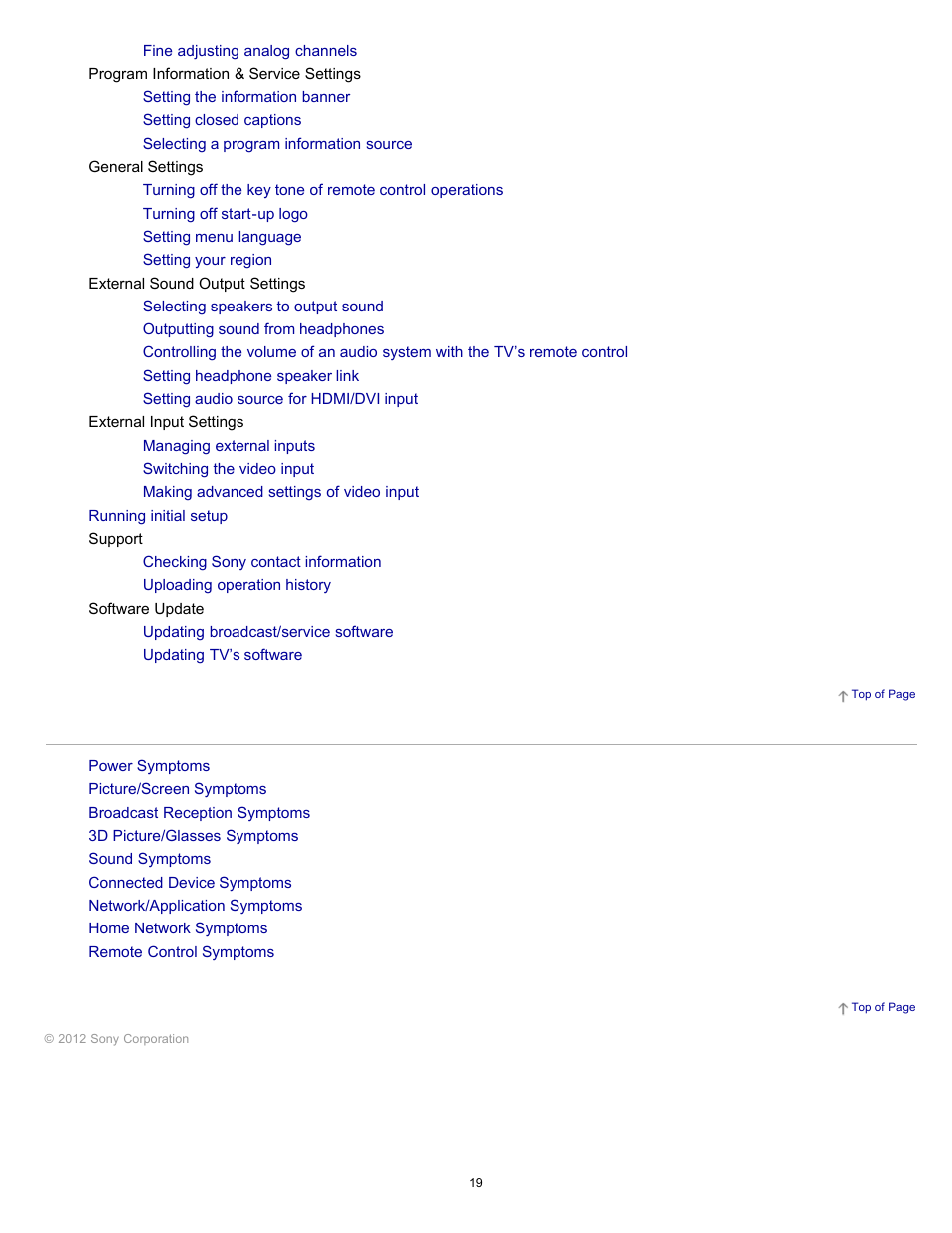 Sony KDL-55HX750 User Manual | Page 19 / 192