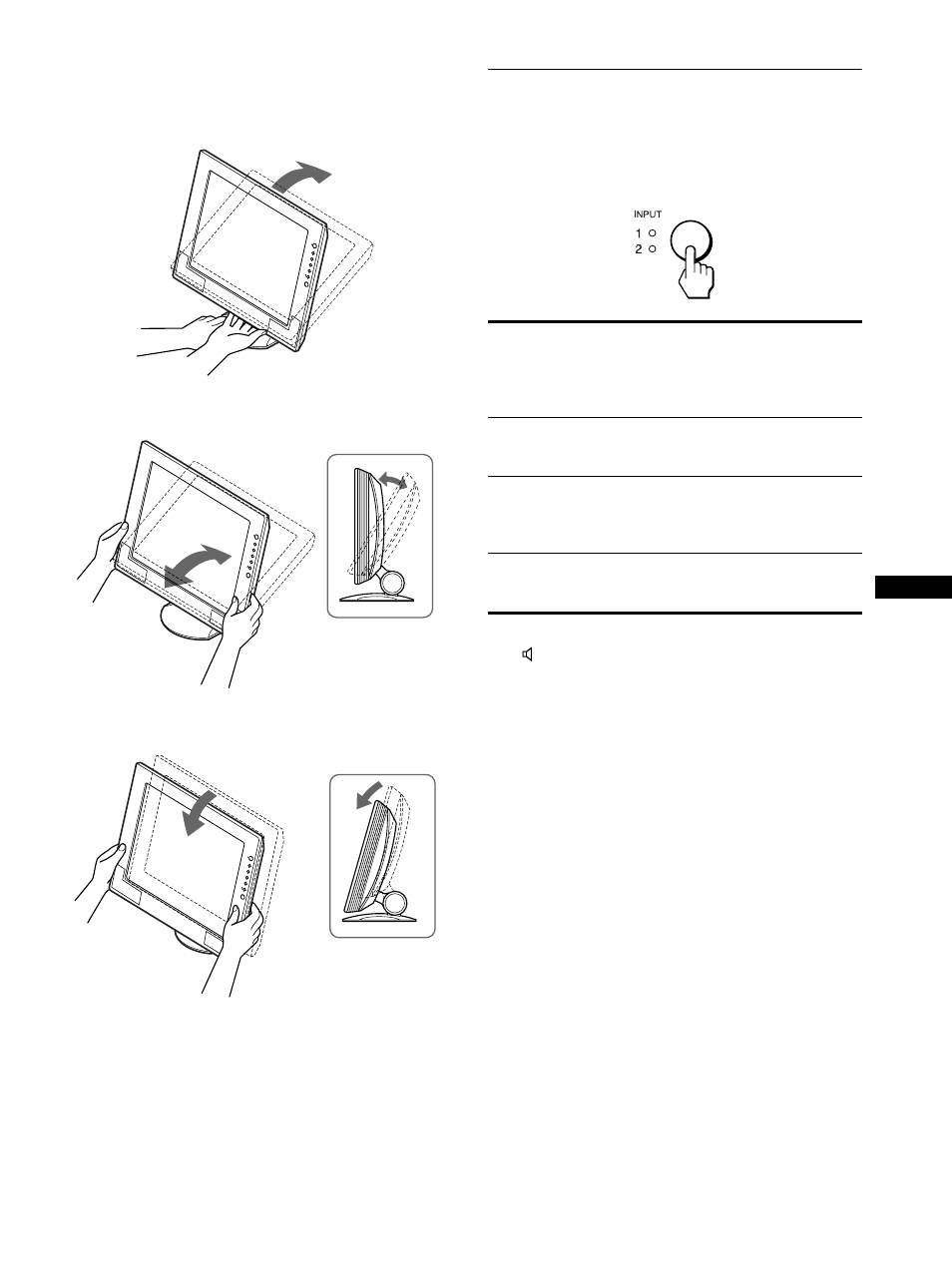 Sélection du signal d’entrée (touche input), Sélection du signal d’entrée | Sony SDM-X72 User Manual | Page 33 / 72