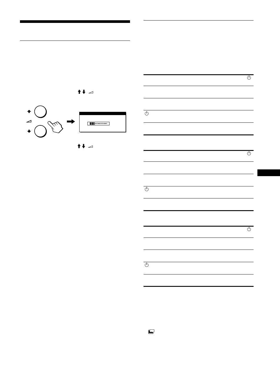 Spécifications techniques, Contrôle du volume, Fonction d’économie d’énergie | Contrôle du volume fonction d’économie d’énergie | Sony SDM-X72 User Manual | Page 39 / 72