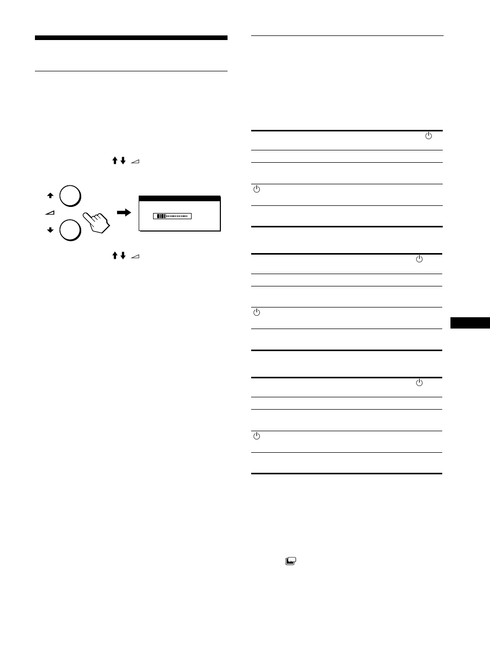 Características técnicas, Control del volumen, Función de ahorro de energía | Control del volumen función de ahorro de energía | Sony SDM-X72 User Manual | Page 61 / 72