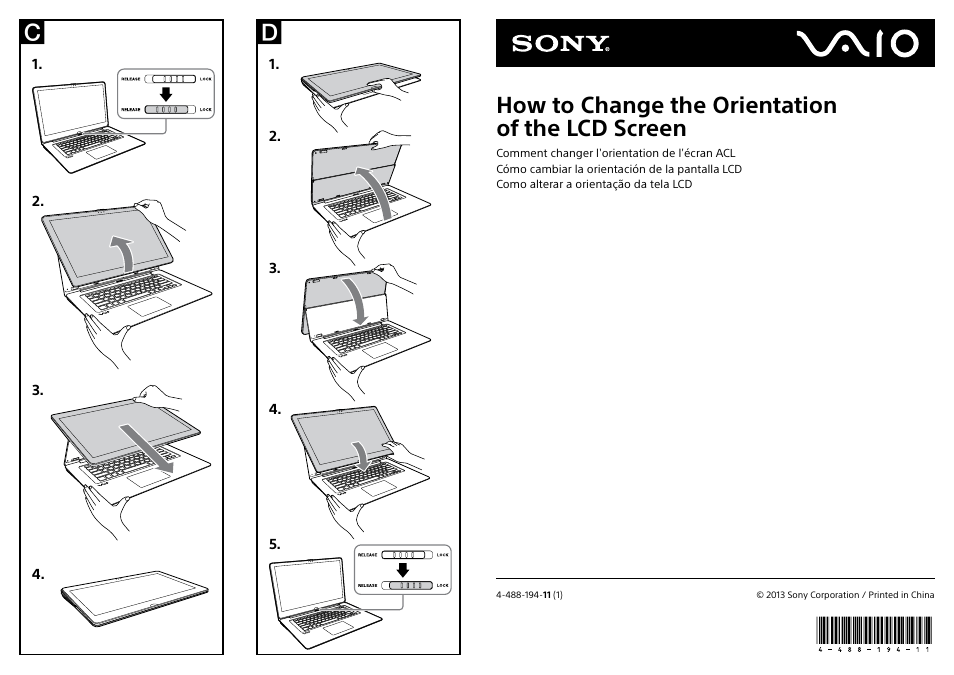 Sony SVF13N23CXS User Manual | 2 pages