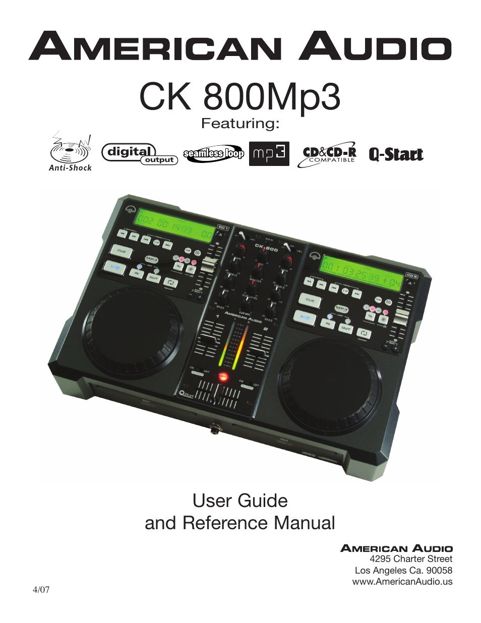 American Audio CK 800Mp3 User Manual | 32 pages