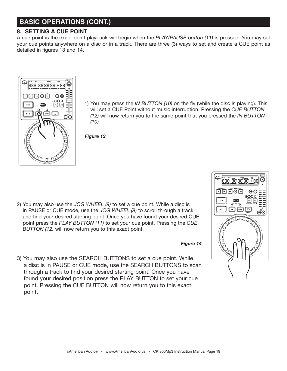 Basic operations (cont.) | American Audio CK 800Mp3 User Manual | Page 19 / 32