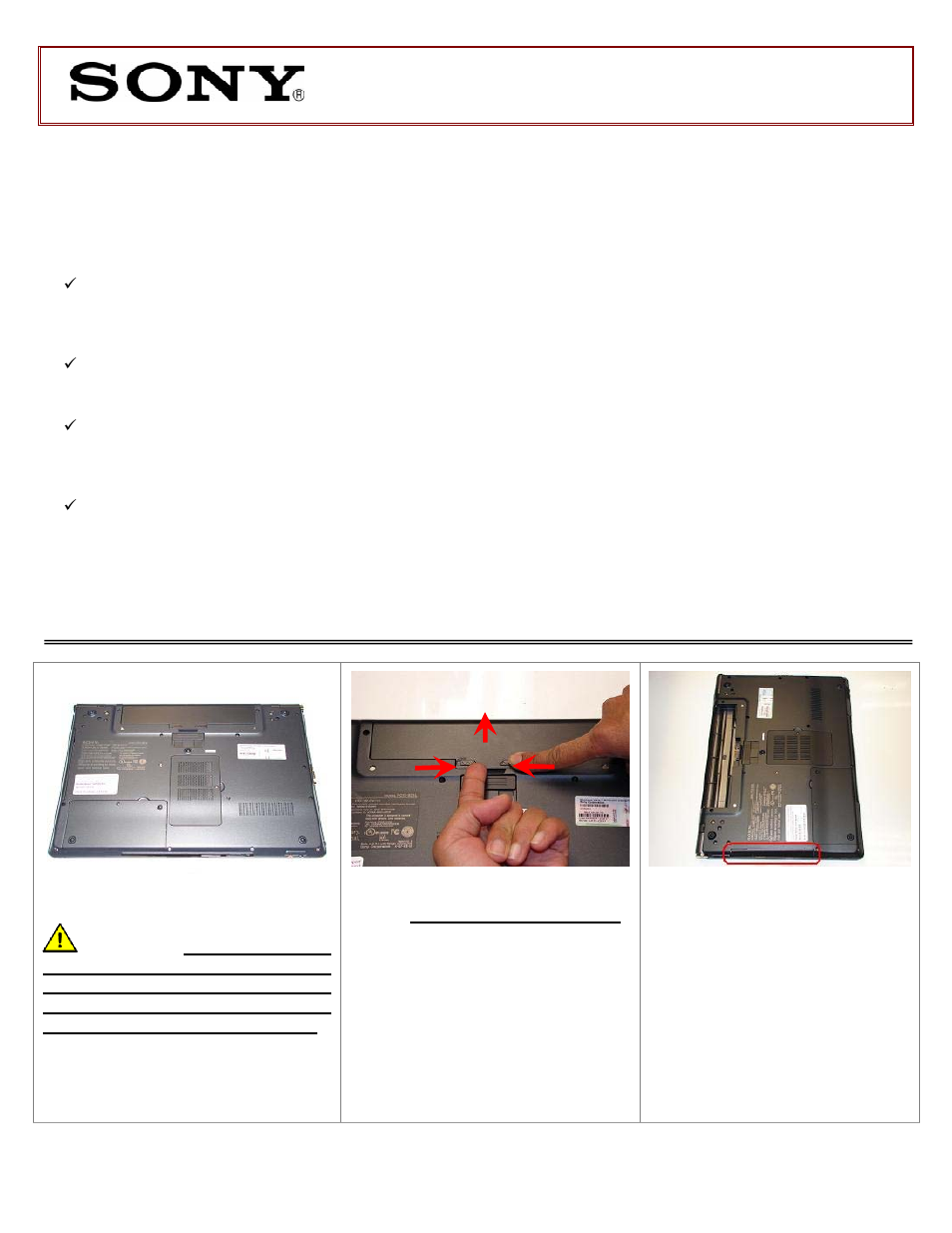 Sony VGN-BZ560 User Manual | 2 pages