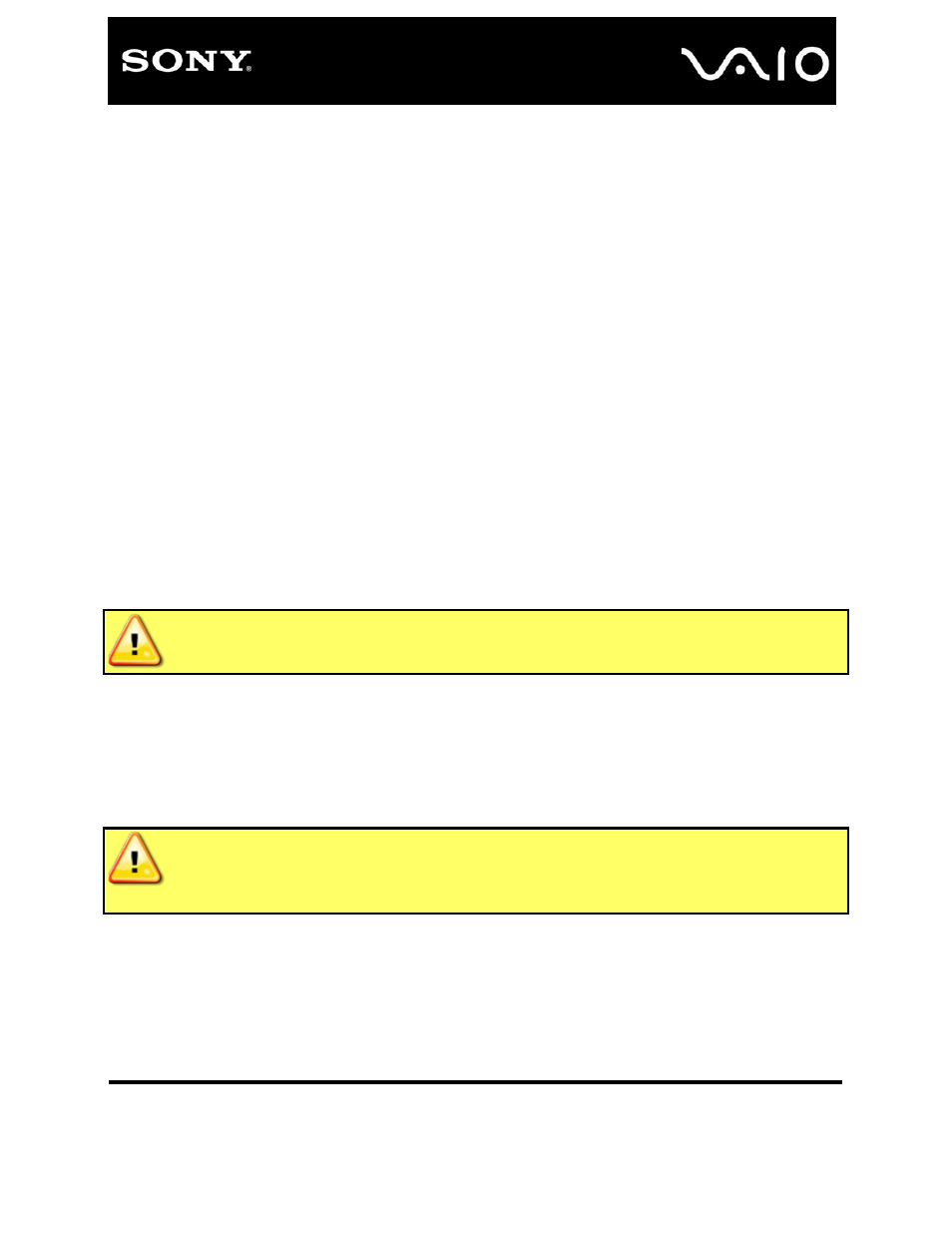 Improper handling, Cleaning your vaio pc, Important | Sony VAIO computer User Manual | Page 2 / 5