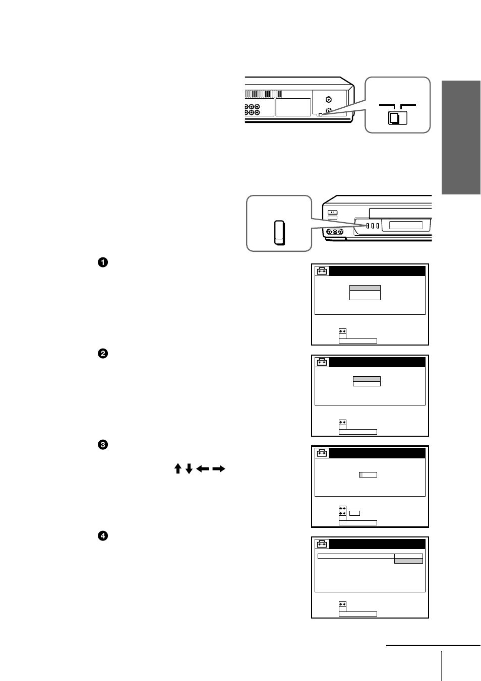 Hookup 6 : vcr setup, Getti ng sta rted, Set the a/b switch to “a | Rf unit, Easy set up | Sony SLV-N70 User Manual | Page 27 / 112