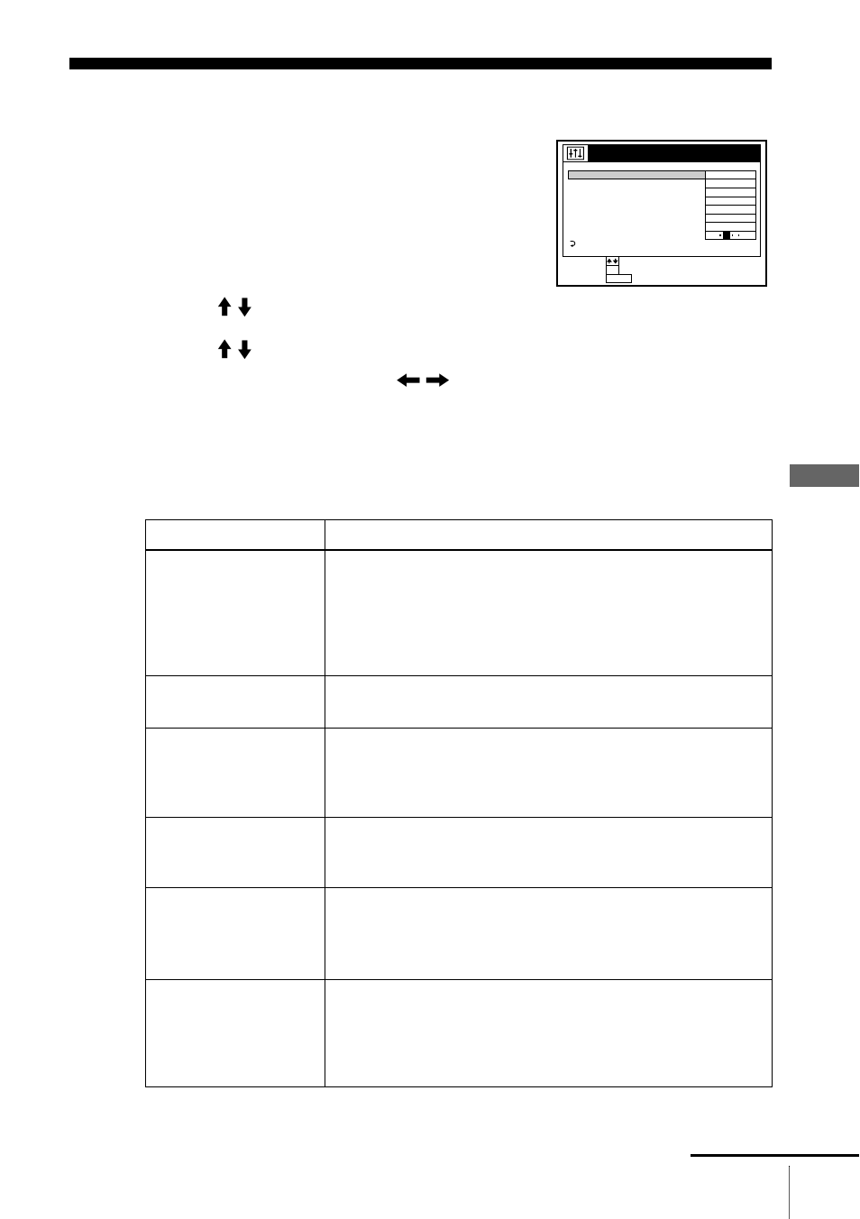 Changing menu options | Sony SLV-N70 User Manual | Page 97 / 112