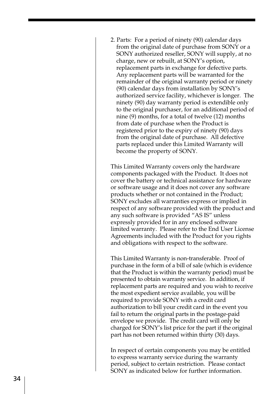 Sony MC-P10 User Manual | Page 34 / 40