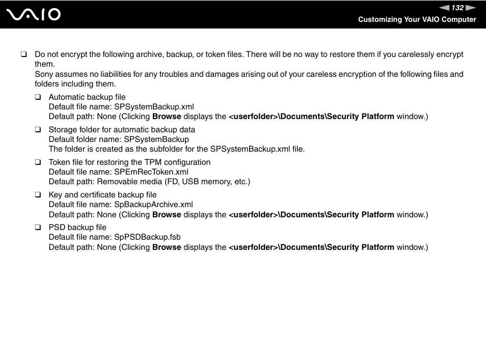 Sony VGN-TZ340NCP User Manual | Page 132 / 238