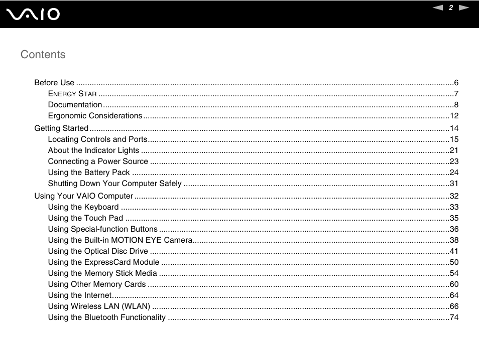 Sony VGN-TZ340NCP User Manual | Page 2 / 238