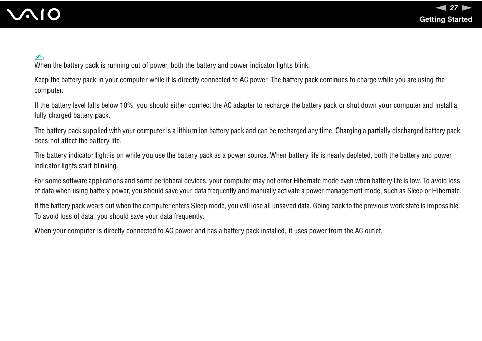 Sony VGN-TZ340NCP User Manual | Page 27 / 238