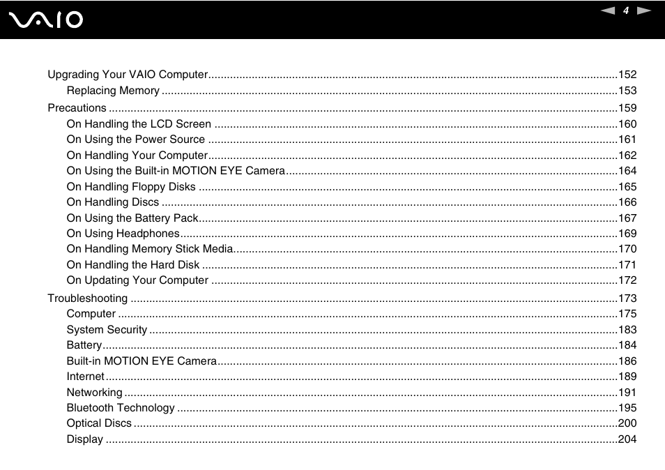 Sony VGN-TZ340NCP User Manual | Page 4 / 238