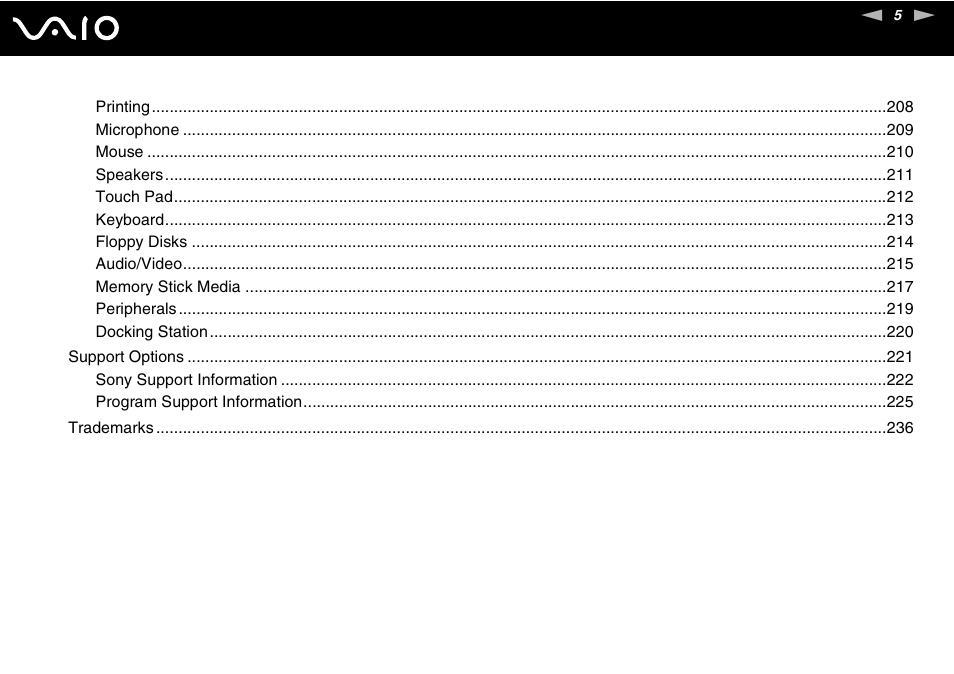 Sony VGN-TZ340NCP User Manual | Page 5 / 238