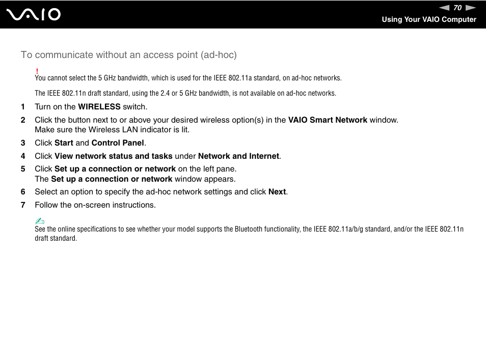 Sony VGN-TZ340NCP User Manual | Page 70 / 238