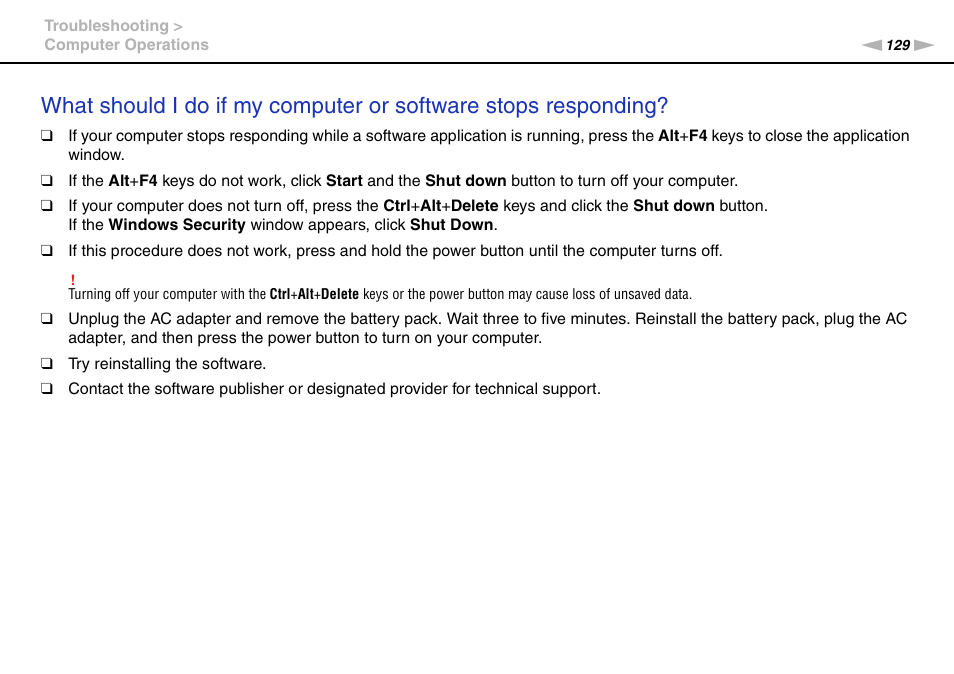 Sony VPCEB4LFX User Manual | Page 129 / 172