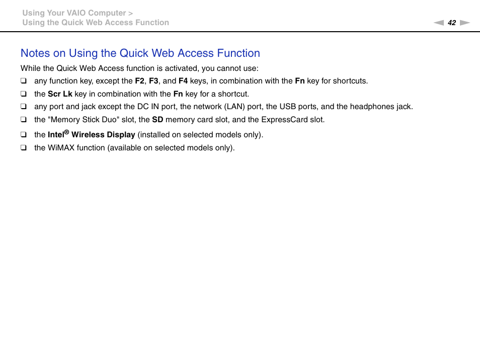 Sony VPCEB4LFX User Manual | Page 42 / 172