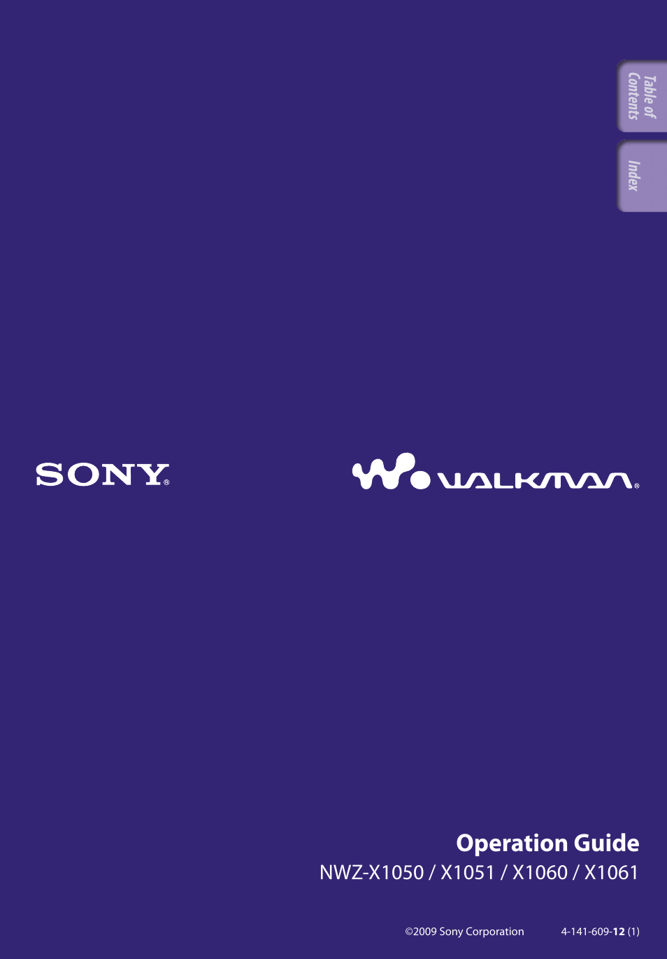 Sony NWZ-X1051F User Manual | 182 pages
