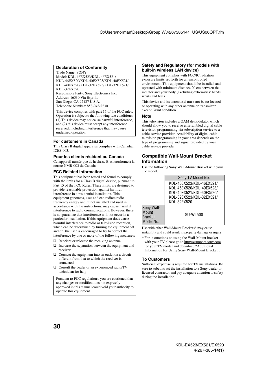 Sony KDL-32EX523 User Manual | Page 30 / 32