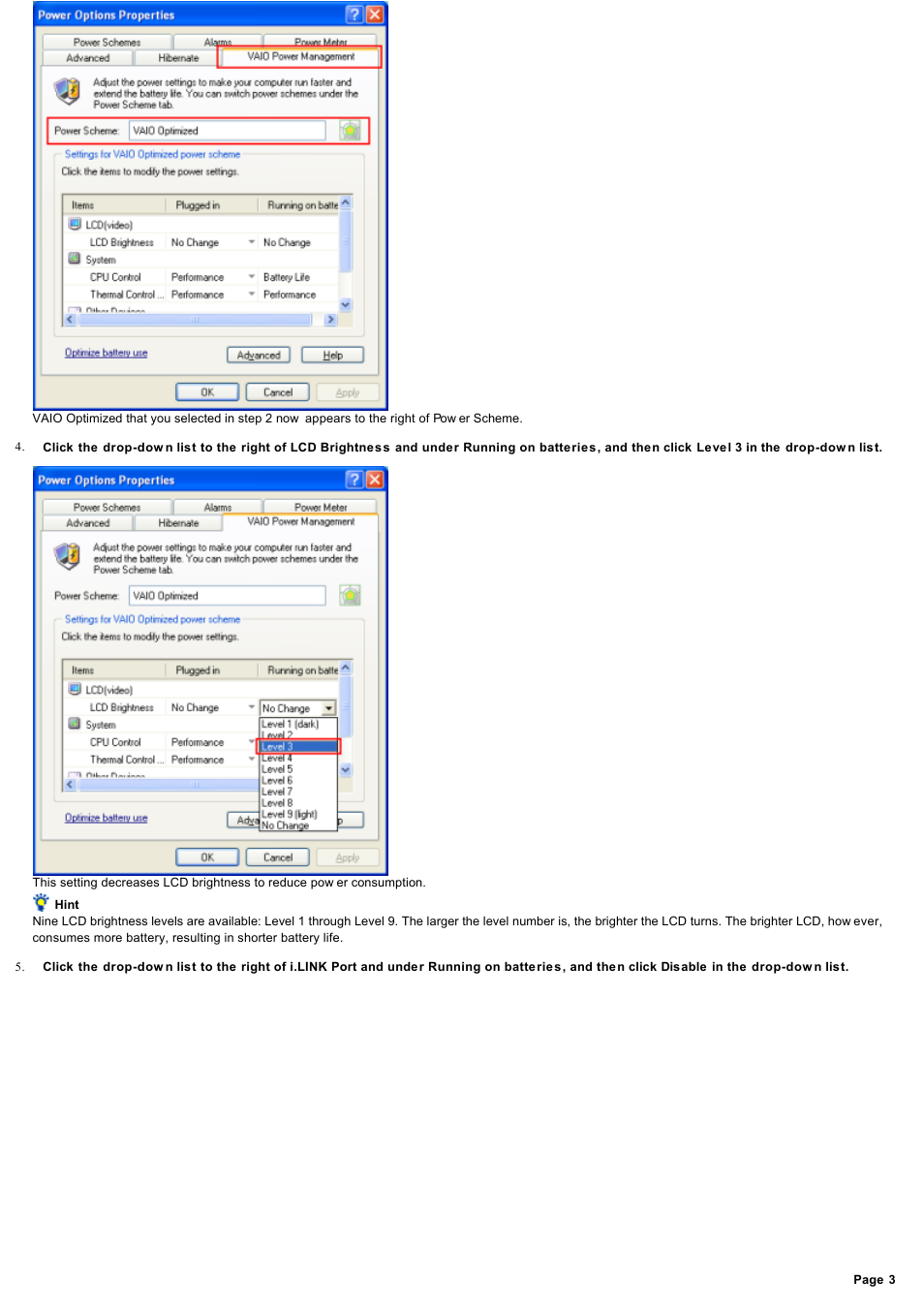 Sony VGN-T360P User Manual | Page 3 / 12