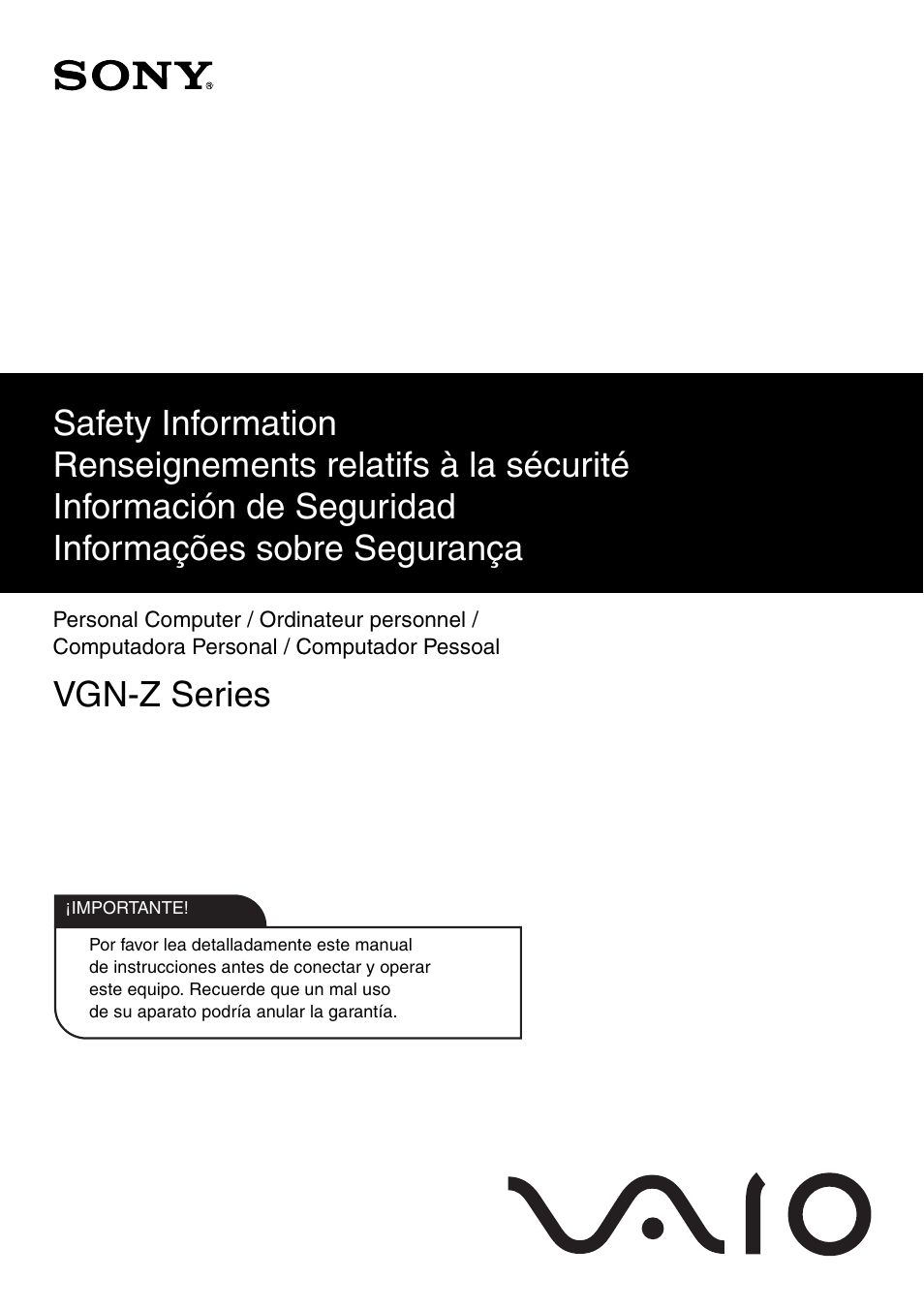 Sony VGNZ890H User Manual | 32 pages