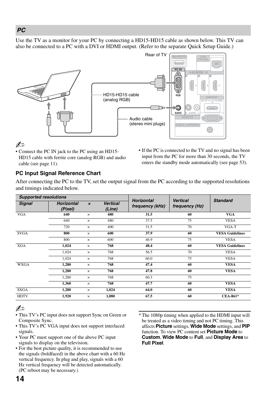 14 f | Sony KDL-40XBR7 User Manual | Page 14 / 63