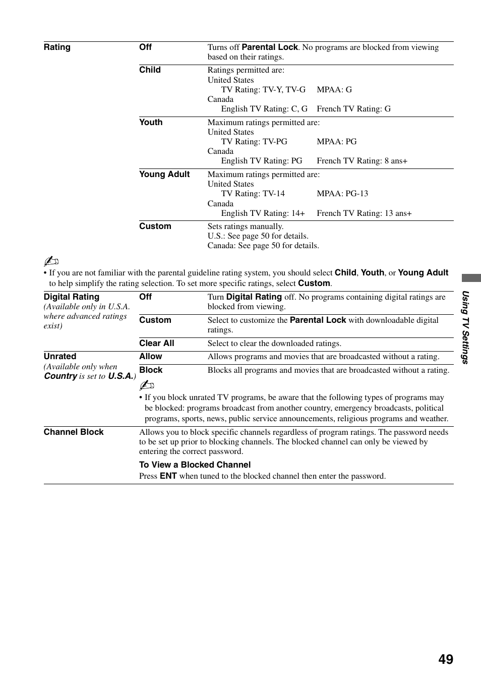 Sony KDL-40XBR7 User Manual | Page 49 / 63