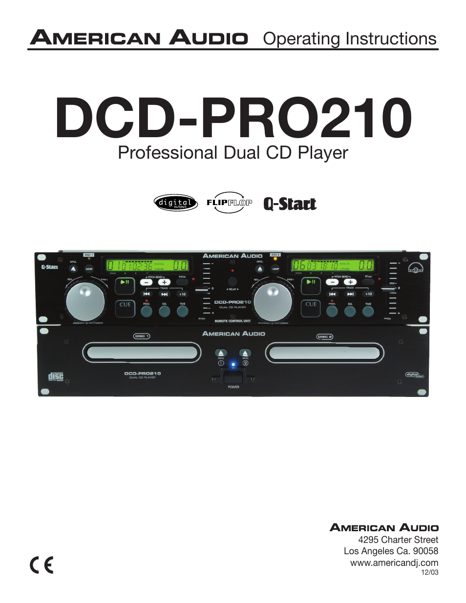 American Audio DCD-PRO210 User Manual | 22 pages