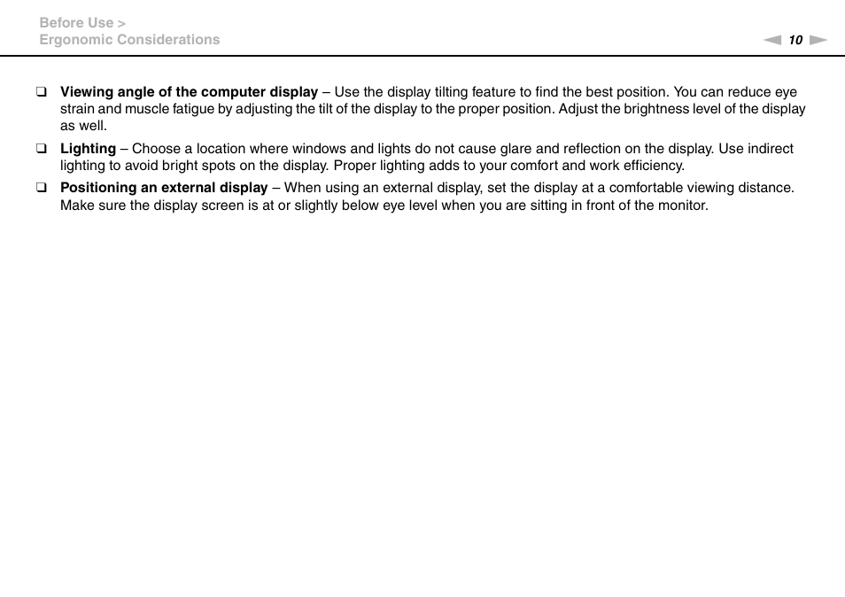 Sony VPCE Series User Manual | Page 10 / 163