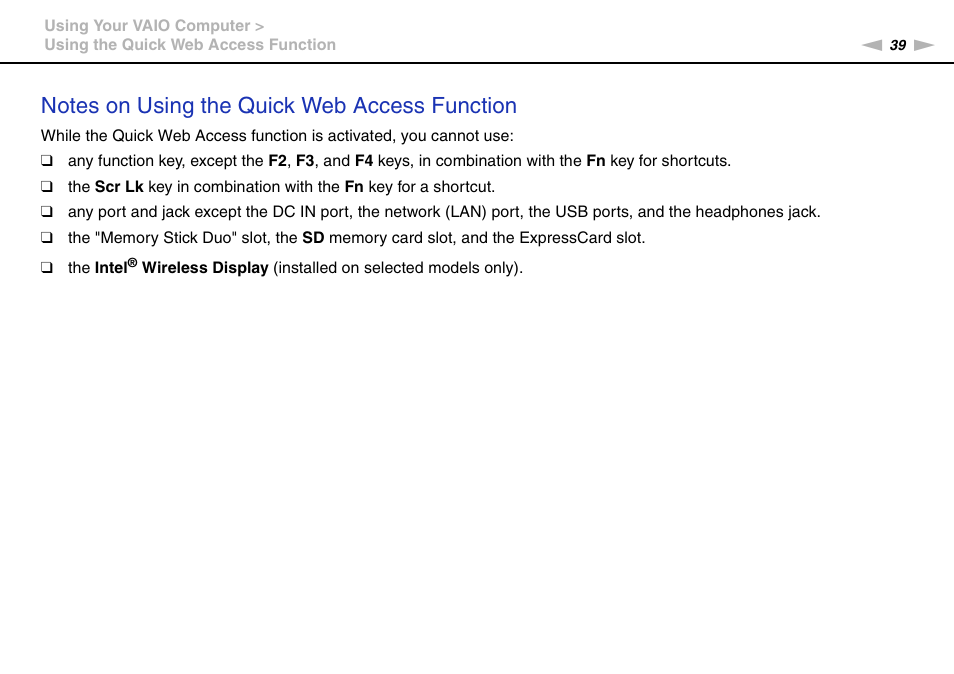 Sony VPCE Series User Manual | Page 39 / 163