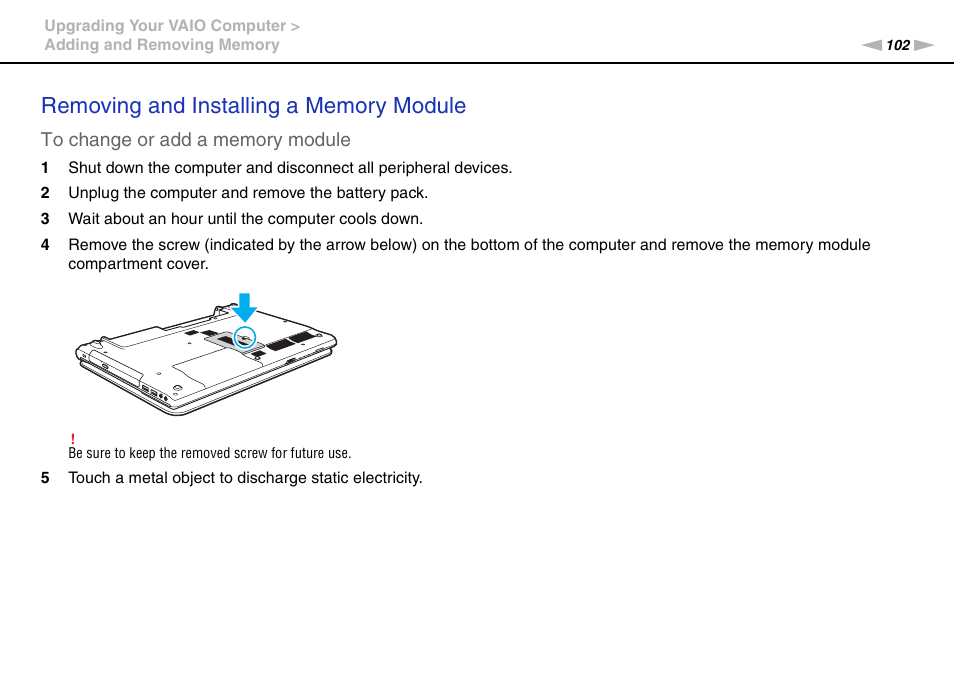 Sony VPCCA190X User Manual | Page 102 / 167