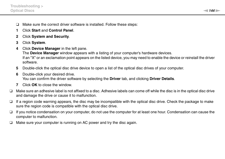 Sony VPCCA190X User Manual | Page 144 / 167