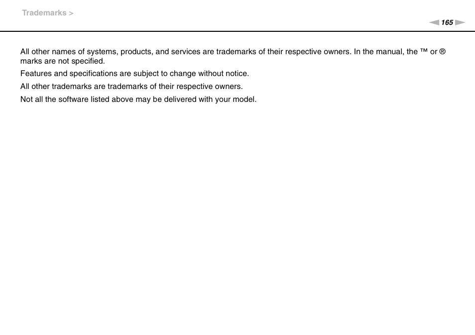 Sony VPCCA190X User Manual | Page 165 / 167