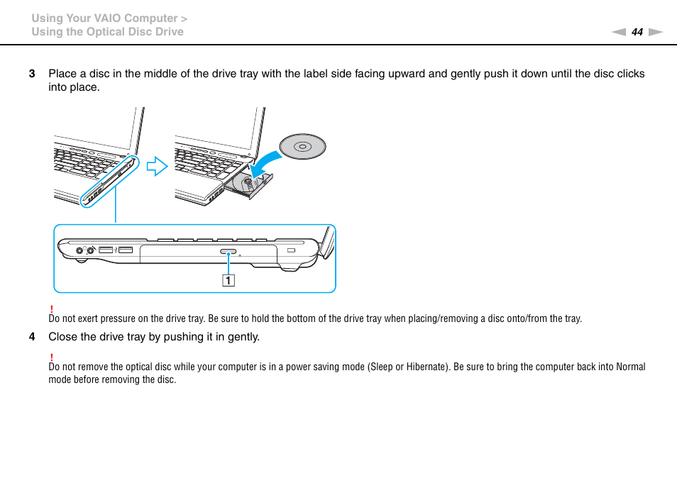 Sony VPCCA190X User Manual | Page 44 / 167