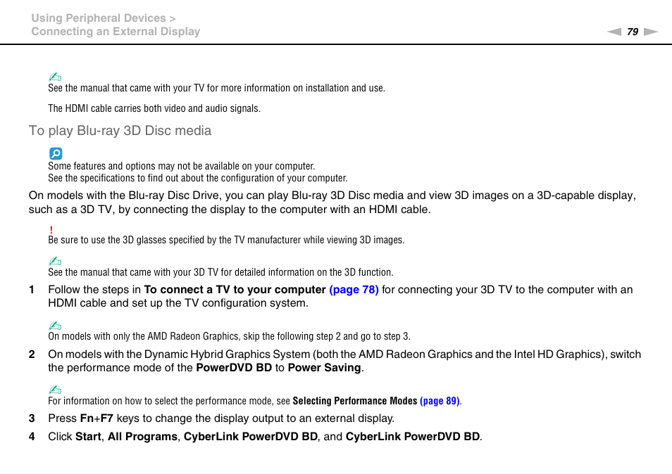 Sony VPCCA190X User Manual | Page 79 / 167